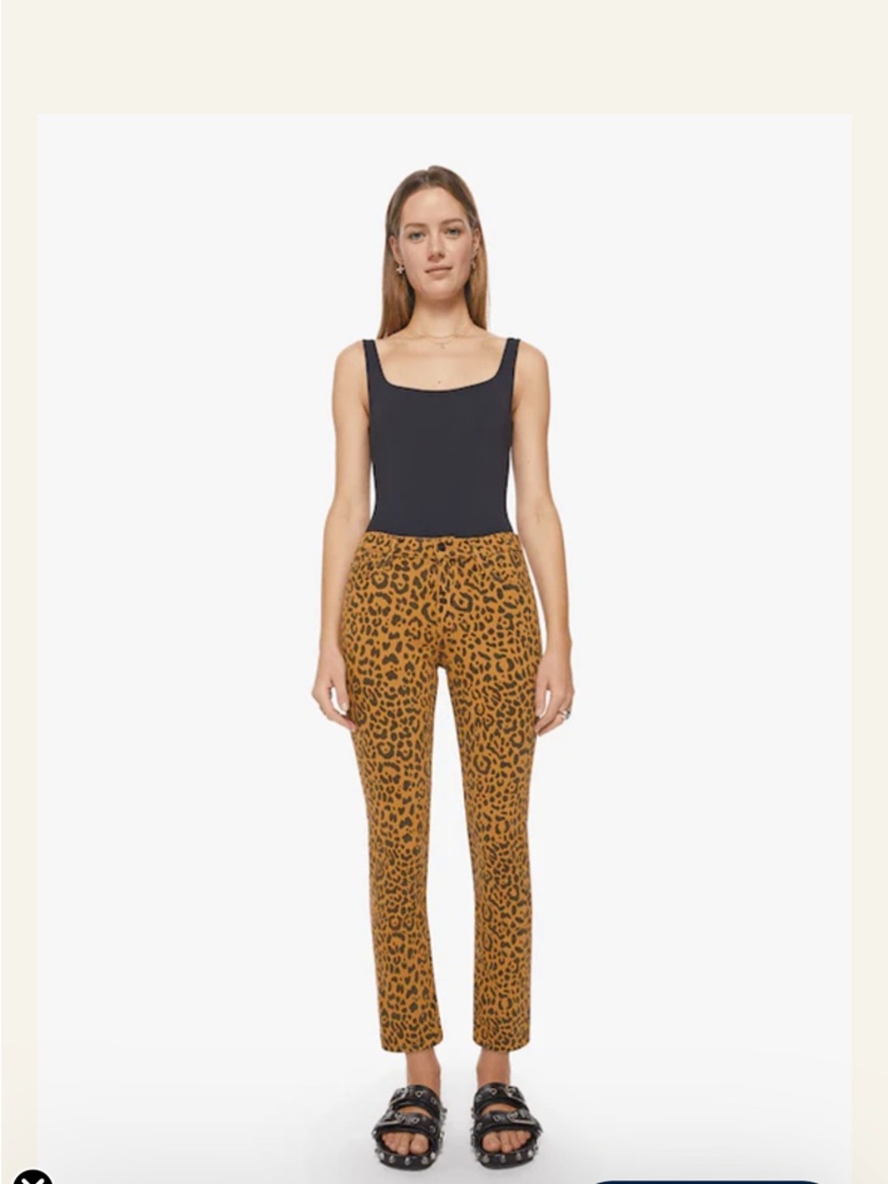 Mother Mid Rise Rider Ankle Hit The Spot Animal Print Leopard Cheetah Women’s 26